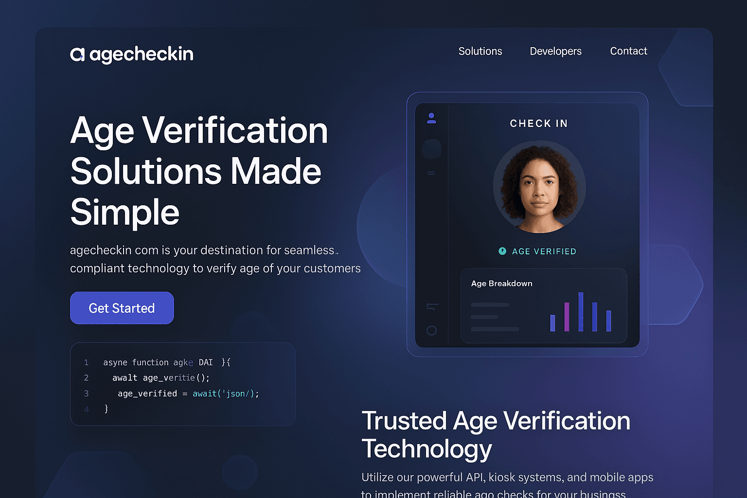 agecheckin.com website mockup